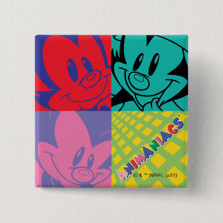 Animaniacs | Warner Siblings Pop Art Graphic 15 Cm Square Badge