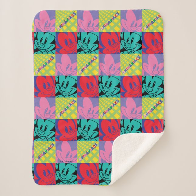 Animaniacs | Warner Siblings Pop Art Graphic Sherpa Blanket (Front)