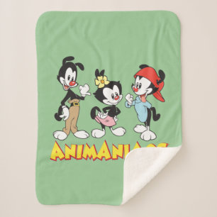 Animaniacs   Yakko, Dot, and Wakko Standing Sherpa Blanket