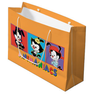 Animaniacs   Yakko, Dot, & Wakko Panel Graphic Large Gift Bag