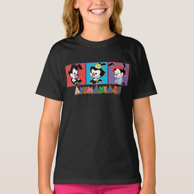 Animaniacs | Yakko, Dot, & Wakko Panel Graphic T-Shirt (Front)