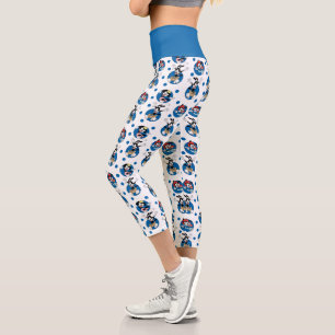 Animaniacs Yakko, Wakko, & Dot Circle Pattern Capri Leggings