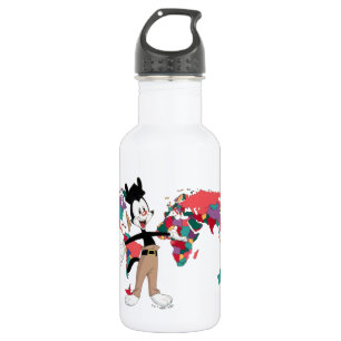 Animaniacs   Yakko's World Map Graphic 532 Ml Water Bottle
