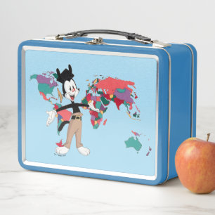 Animaniacs   Yakko's World Map Graphic Metal Lunch Box