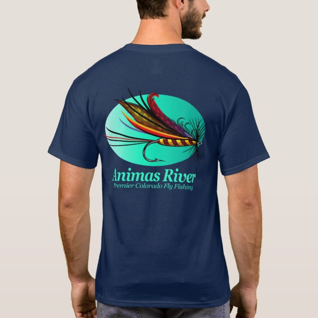 Animas River (fly) T-Shirt (Back)