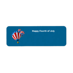Animated American Flag July 4th Hot Air balloon