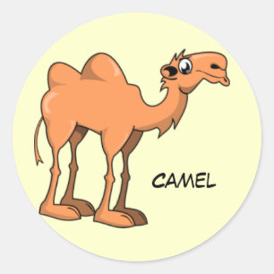 Animated Camel Classic Round Sticker