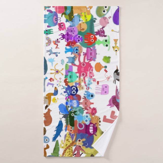 animated cartoon colletion -autism craft bath towel (Bath Towel)