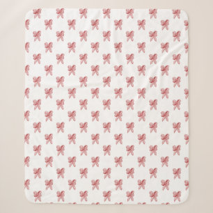 Animated Christmas bow Sherpa Blanket