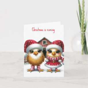 Animated Christmas Chicks Card