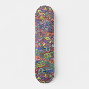 Animated Colour, original abstract Skateboard