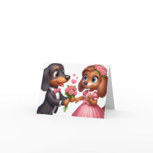 Animated Dachshund Valentine Card