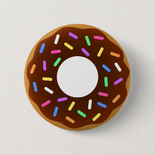 Animated Doughnut  Design 6 Cm Round Badge