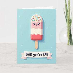 Animated Fathers Day Face Card