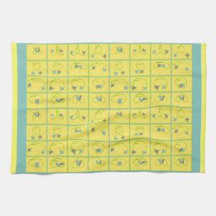 Animated Flights Fancy Birds Kissing Kitchen Towel