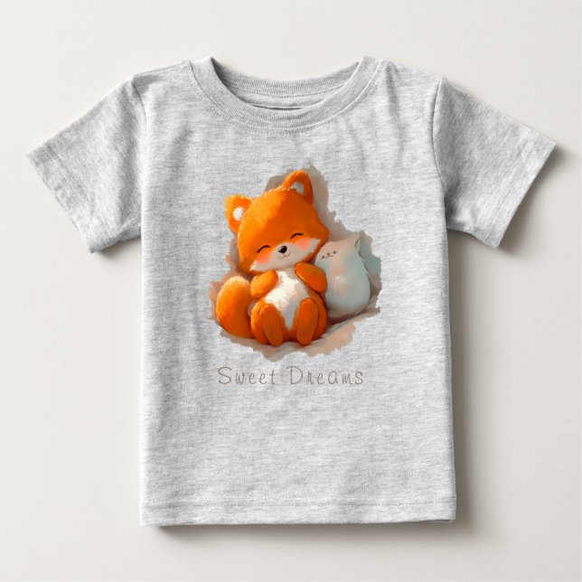 Animated Fox Baby T-Shirt (Front)