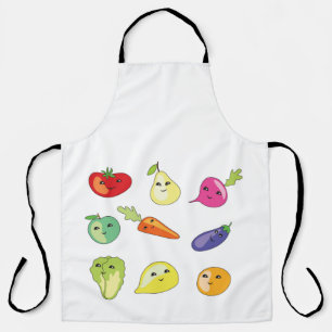 animated fruits and vegetables apron