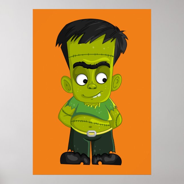 Animated Halloween Frankenstein Poster (Front)