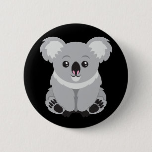 Animated Koala Bear 6 Cm Round Badge