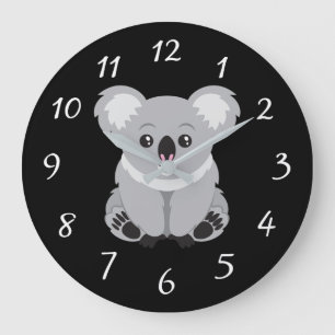 Animated Koala Bear Large Clock
