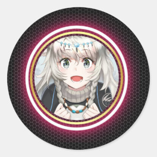 Animated Logo Design Classic Round Sticker