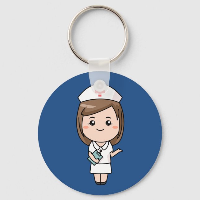 Animated Nurse Keychain (Front)