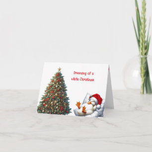 Animated Pekin Christmas Duck  Card