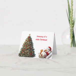 Animated Pekin Christmas Duck  Card
