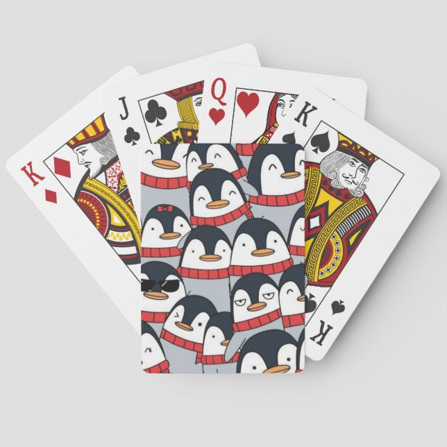Animated Penguins Playing Cards (Back)