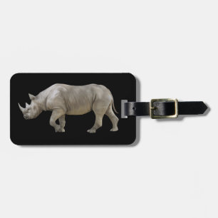 Animated Rhinocerose Luggage Tag