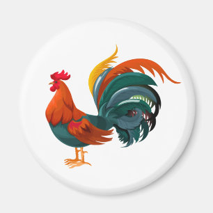 Animated Rooster  Magnet