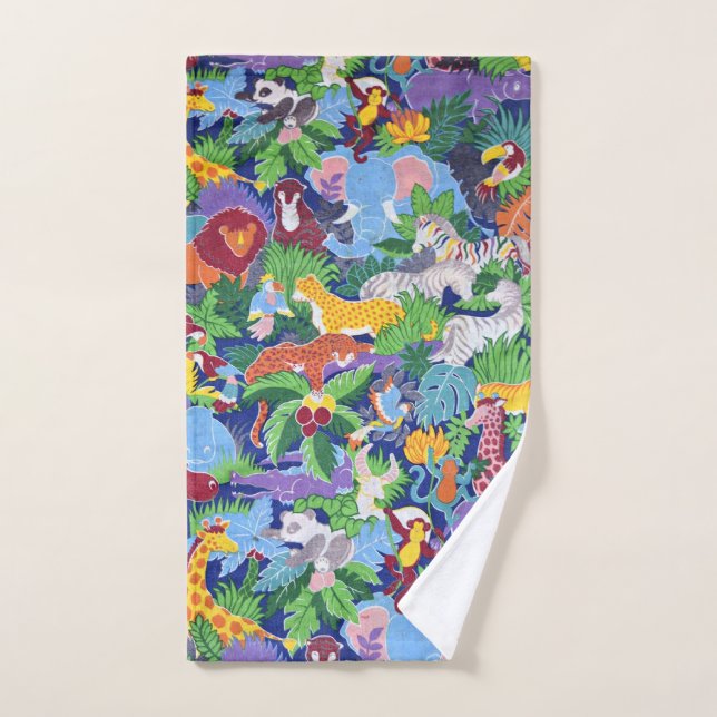 Animated Safari Animals Hand Towel (Hand Towel)