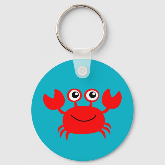 Animated smiling crab keychain (Front)