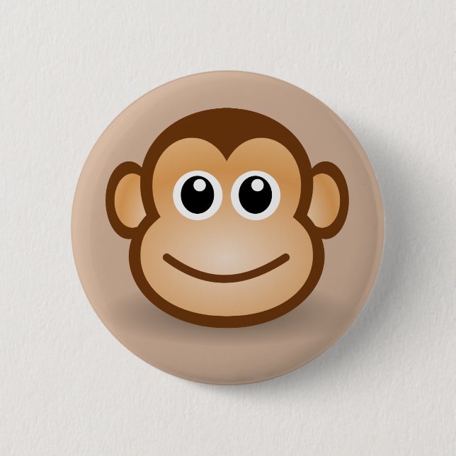 Animated Smiling Monkey Button (Front)