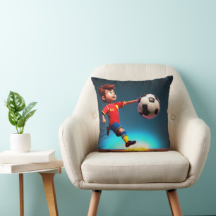 Animated Soccer Player With Ball, Cushion