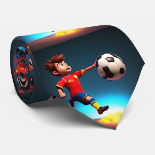 Animated Soccer Player With Ball, Neck Tie