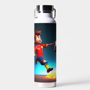 Animated Soccer Player With Ball,  Water Bottle