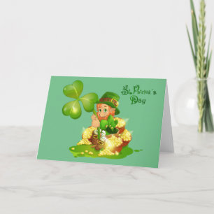 Animated St. Patrick's Day Leprechaun Card