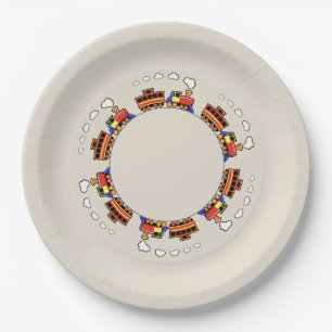 Animated Train Paper Plate