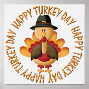 Animated Turkey Poster