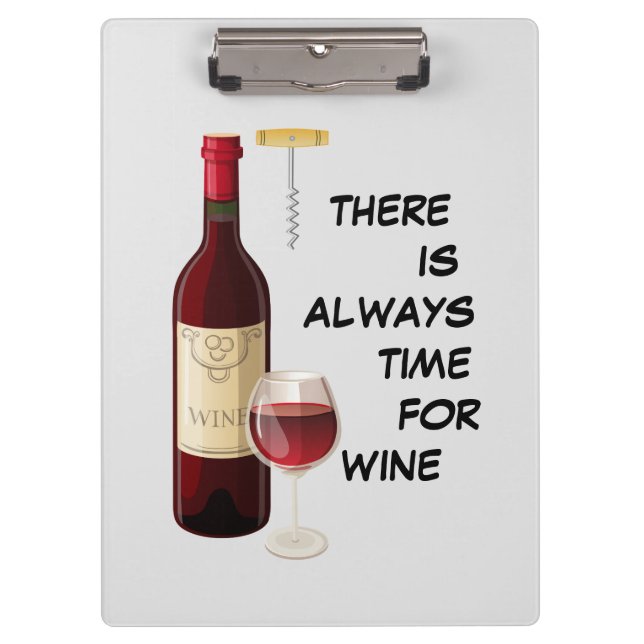 Animated wine bottle and glass clipboard (Front)