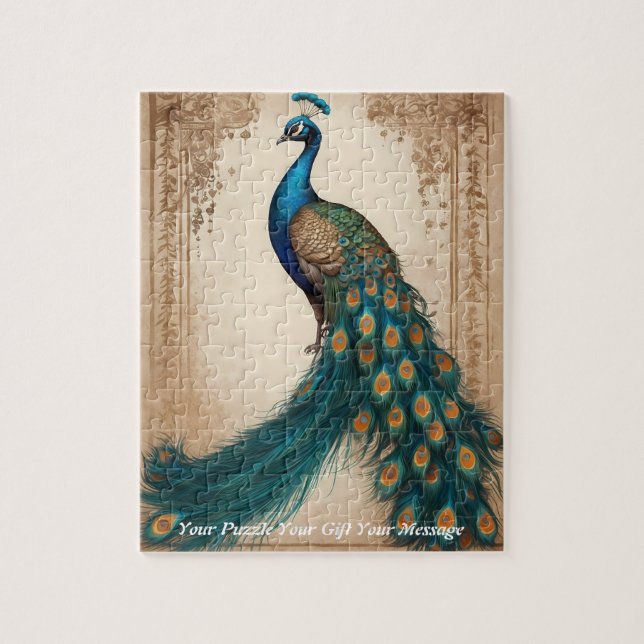 Animation Boho peacock Jigsaw Puzzle (Vertical)