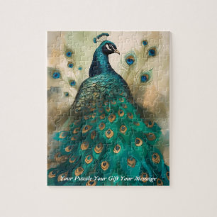 Animation Boho peacock Jigsaw Puzzle