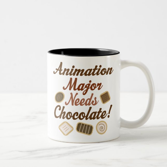 Animation Major Chocolate Two-Tone Coffee Mug (Right)