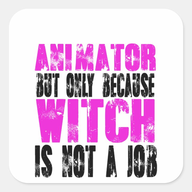 Animator Witch Square Sticker (Front)