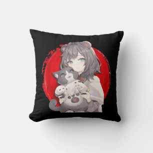 Anime and Cats Lover Japanese Manga kawaii Otaku G Cushion