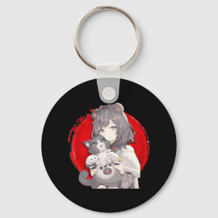 Anime and Cats Lover Japanese Manga kawaii Otaku G Key Ring