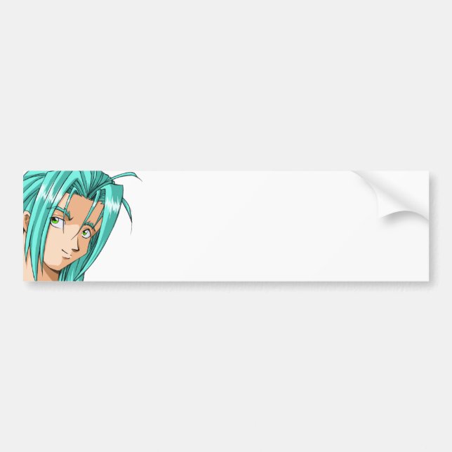 Anime and Manga Faces Bumper Sticker (Front)