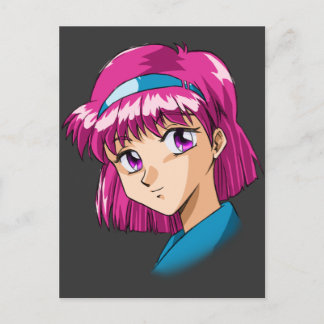 Anime and Manga Faces Postcard