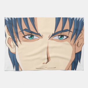 Anime and Manga Faces Tea Towel